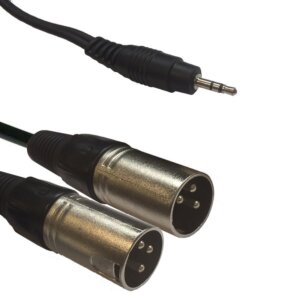 Adapter Kabel 3.5 mm MiniJack stereo til 2 x XLR Han