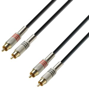 Adapter Kabel 2 x RCA Phono Han til 2 x 6,3mm Jack Mono fra Roland