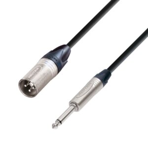 Neutrik Mikrofon Signal Kabel XLR Han til 6.3 mm Jack mono