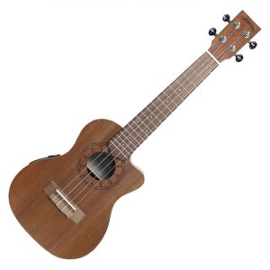 Santana Concert Ukulele Cutaway - indbygget pickup og mikrofon ﻿