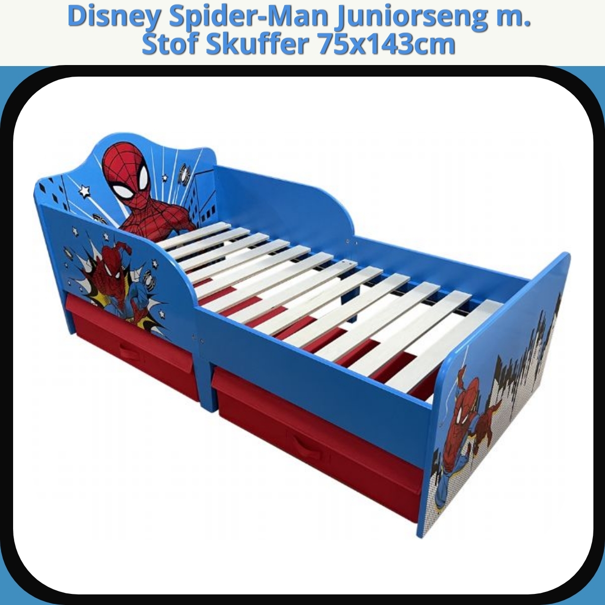 Anmeldelse af Disney Spider-Man Juniorseng m. Stof Skuffer 75x143cm