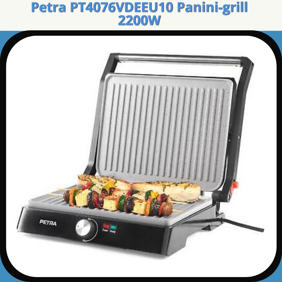 Anmeldelse af Petra PT4076VDEEU10 Panini-grill 2200W