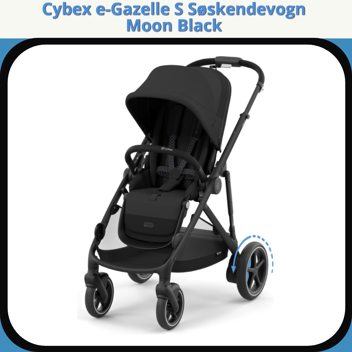 Anmeldelse af Cybex e-Gazelle S Søskendevogn Moon Black