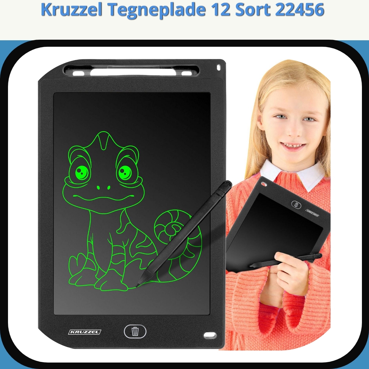 Anmeldelse af Kruzzel Tegneplade 12 Sort 22456