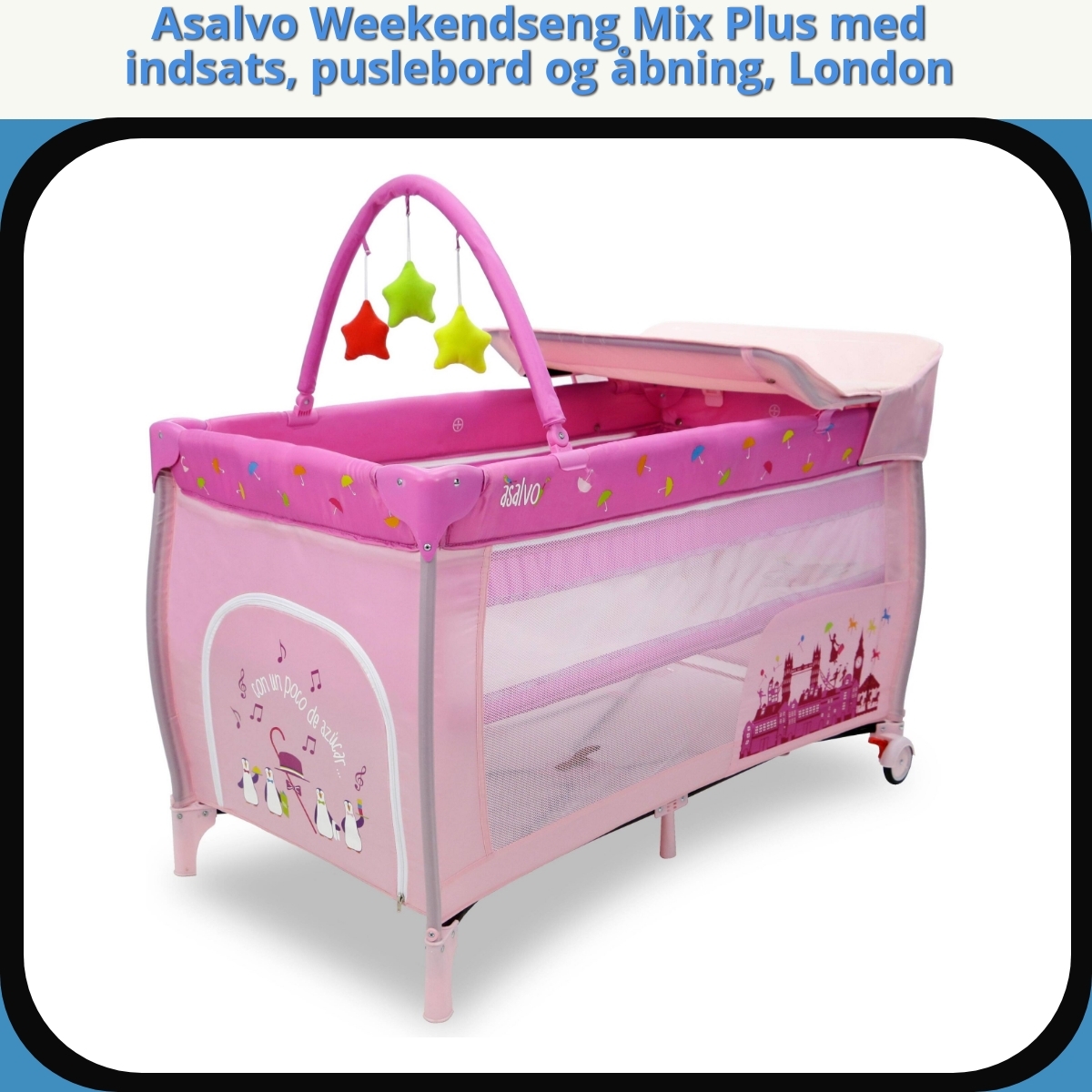 Anmeldelse af Asalvo Weekendseng Mix Plus med indsats, puslebord og åbning, London