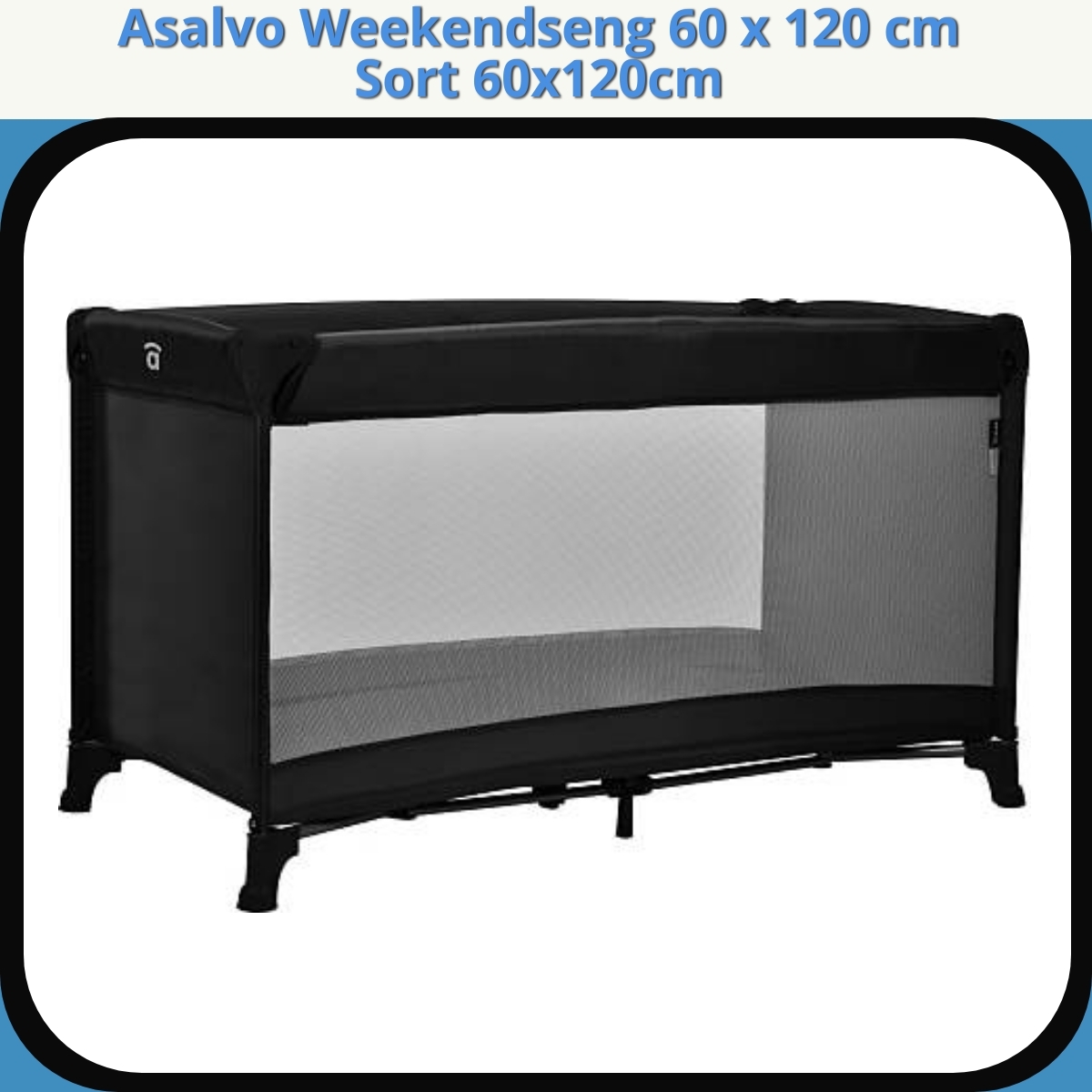 Anmeldelse af Asalvo Weekendseng 60 x 120 cm Sort 60x120cm