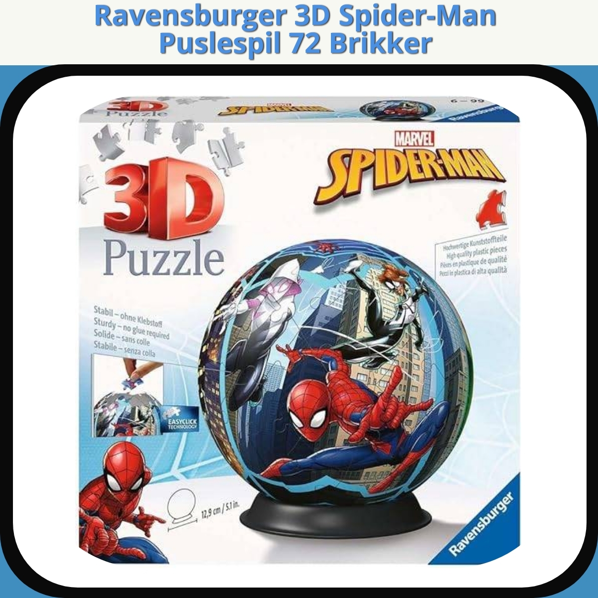 Anmeldelse af Ravensburger 3D Spider-Man Puslespil 72 Brikker