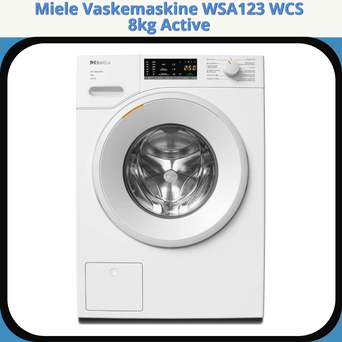 Anmeldelse af Miele Vaskemaskine WSA123 WCS 8kg Active