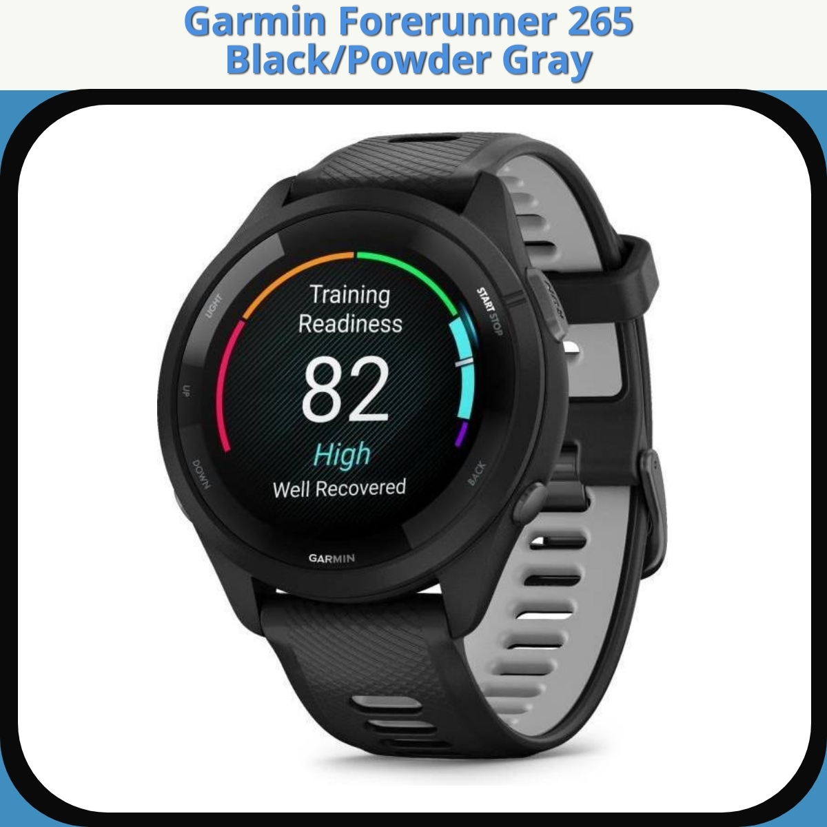 Anmeldelse af Garmin Forerunner 265 Black/Powder Gray