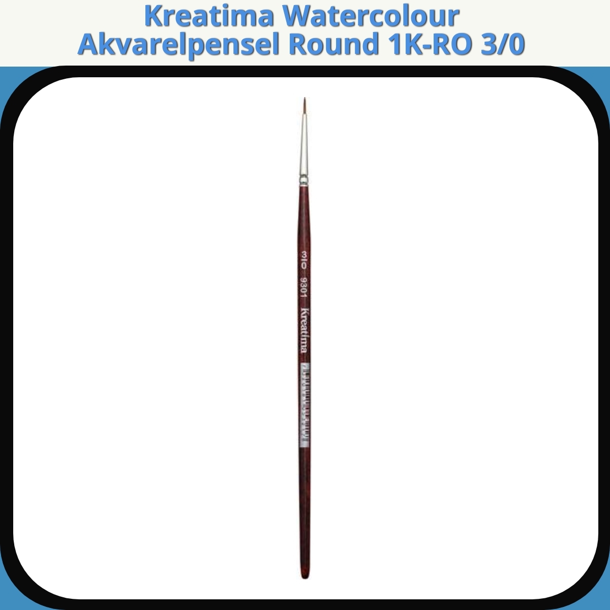 Anmeldelse af Kreatima Watercolour Akvarelpensel Round 1K-RO 3/0
