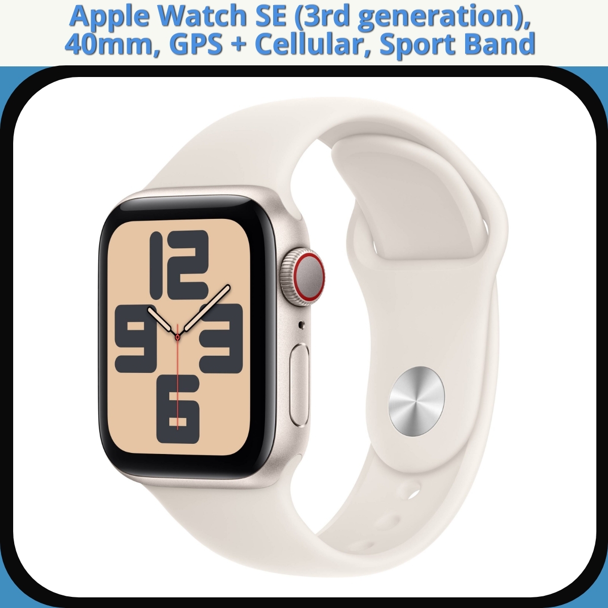 Anmeldelse af Apple Watch SE (3rd generation), 40mm, GPS + Cellular, Sport Band