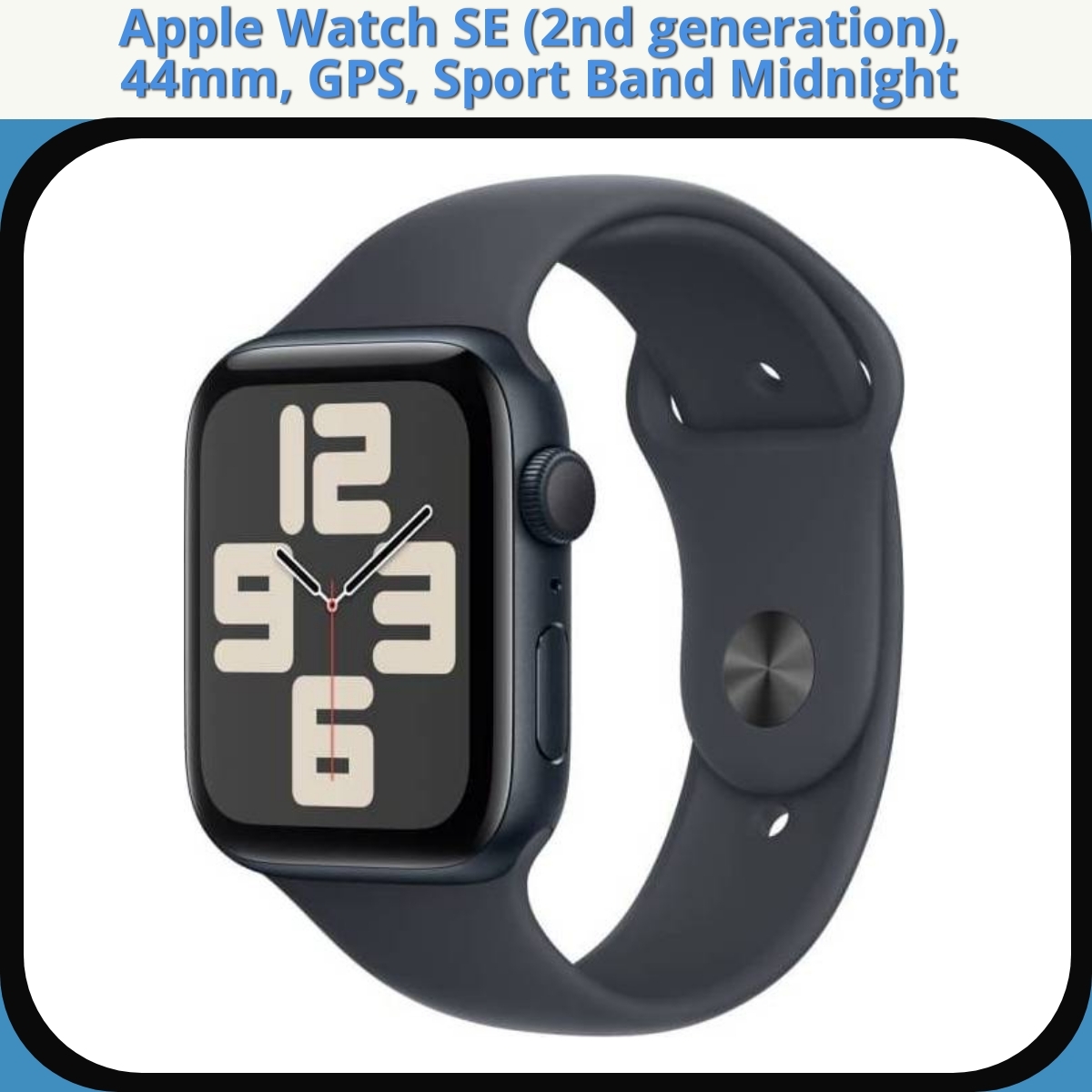 Anmeldelse af Apple Watch SE (2nd generation), 44mm, GPS, Sport Band Midnight