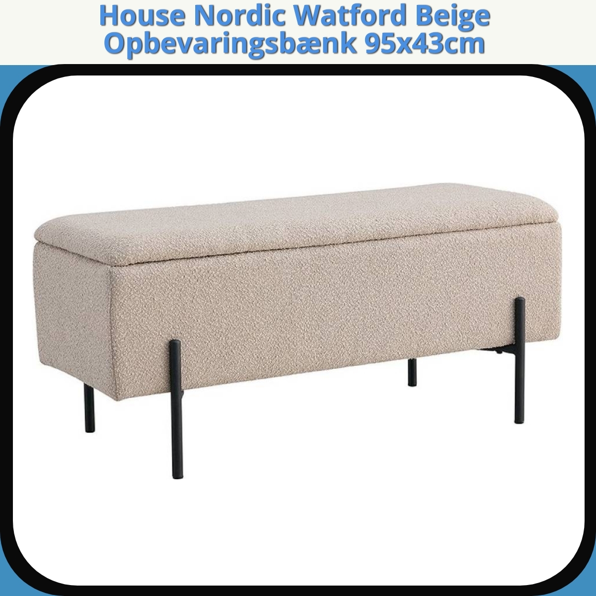 Anmeldelse af House Nordic Watford Beige Opbevaringsbænk 95x43cm
