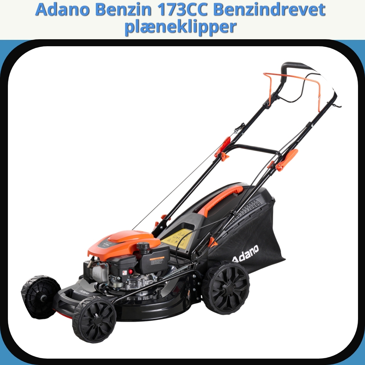 Anmeldelse af Adano Benzin 173CC Benzindrevet plæneklipper