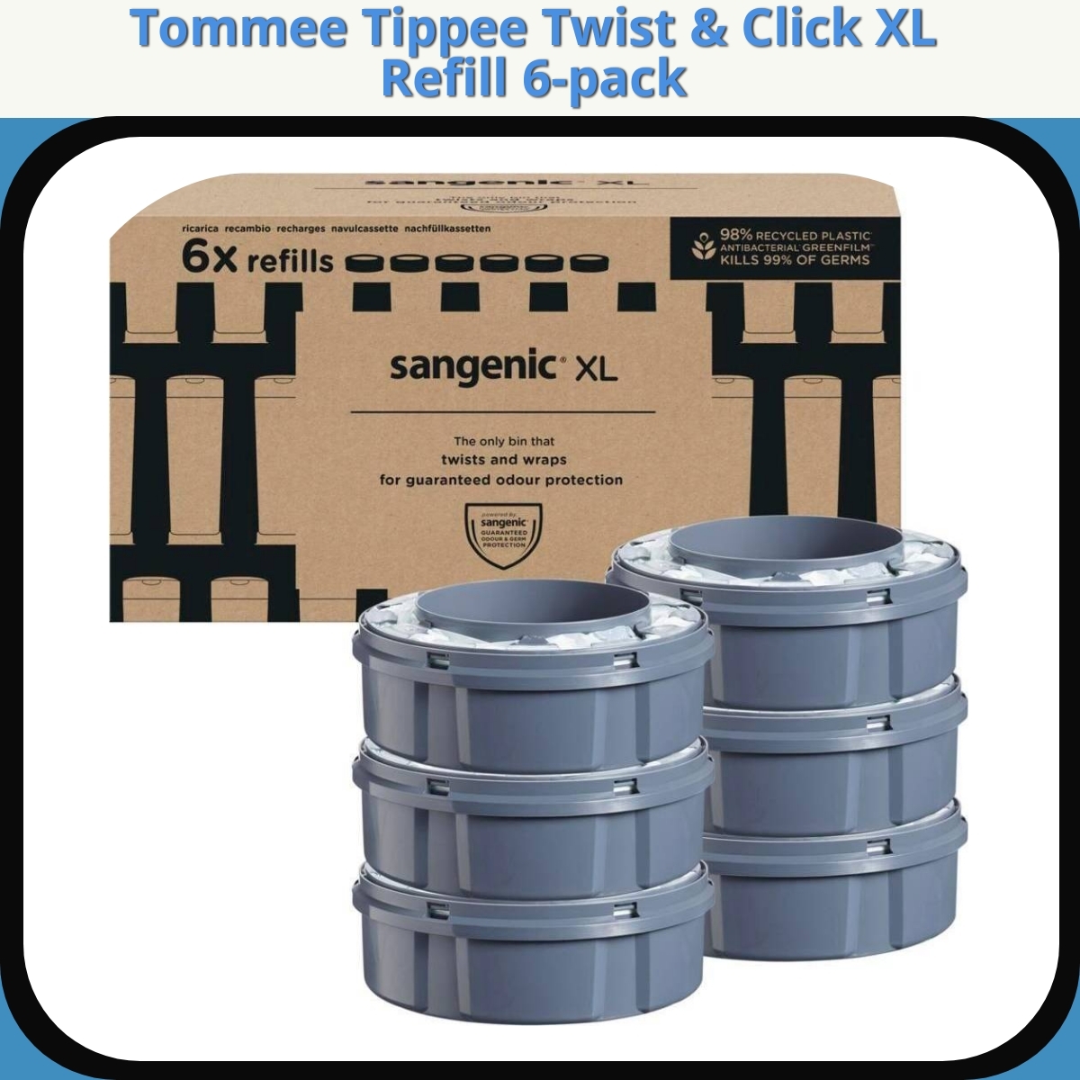 Anmeldelse af Tommee Tippee Twist & Click XL Refill 6-pack