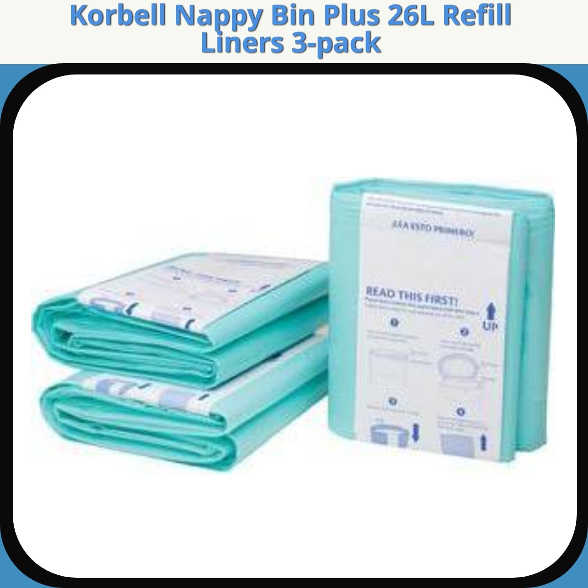 Anmeldelse af Korbell Nappy Bin Plus 26L Refill Liners 3-pack