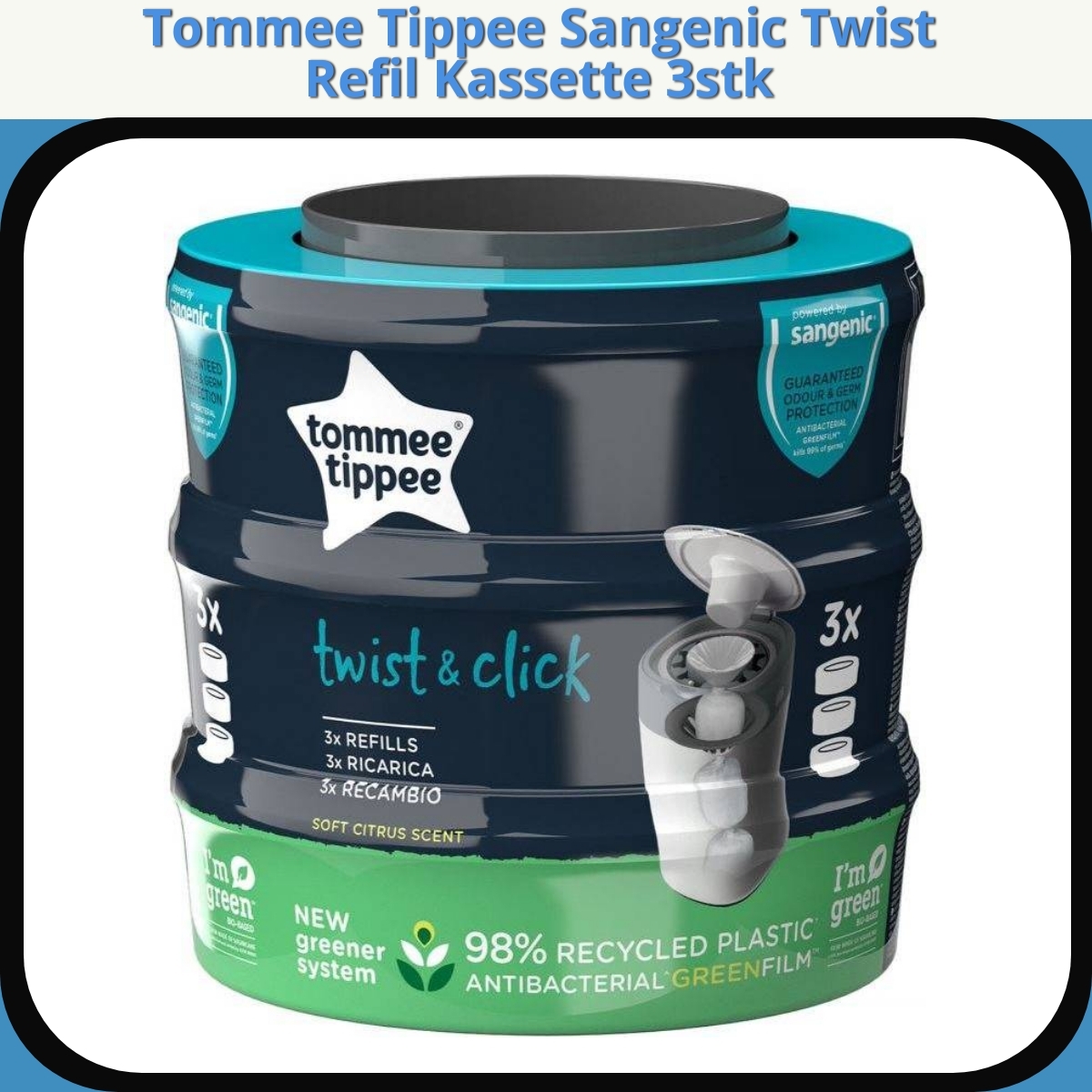 Anmeldelse af Tommee Tippee Sangenic Twist Refil Kassette 3stk