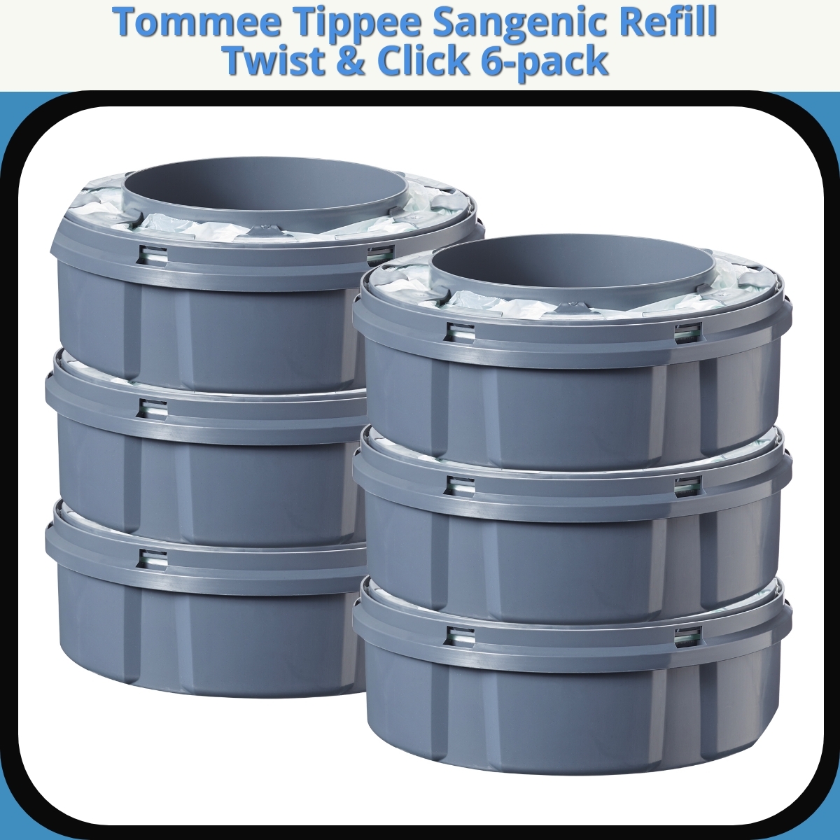 Anmeldelse af Tommee Tippee Sangenic Refill Twist & Click 6-pack