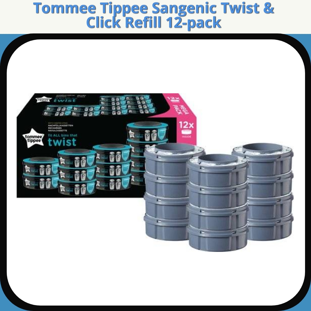 Anmeldelse af Tommee Tippee Sangenic Twist & Click Refill 12-pack
