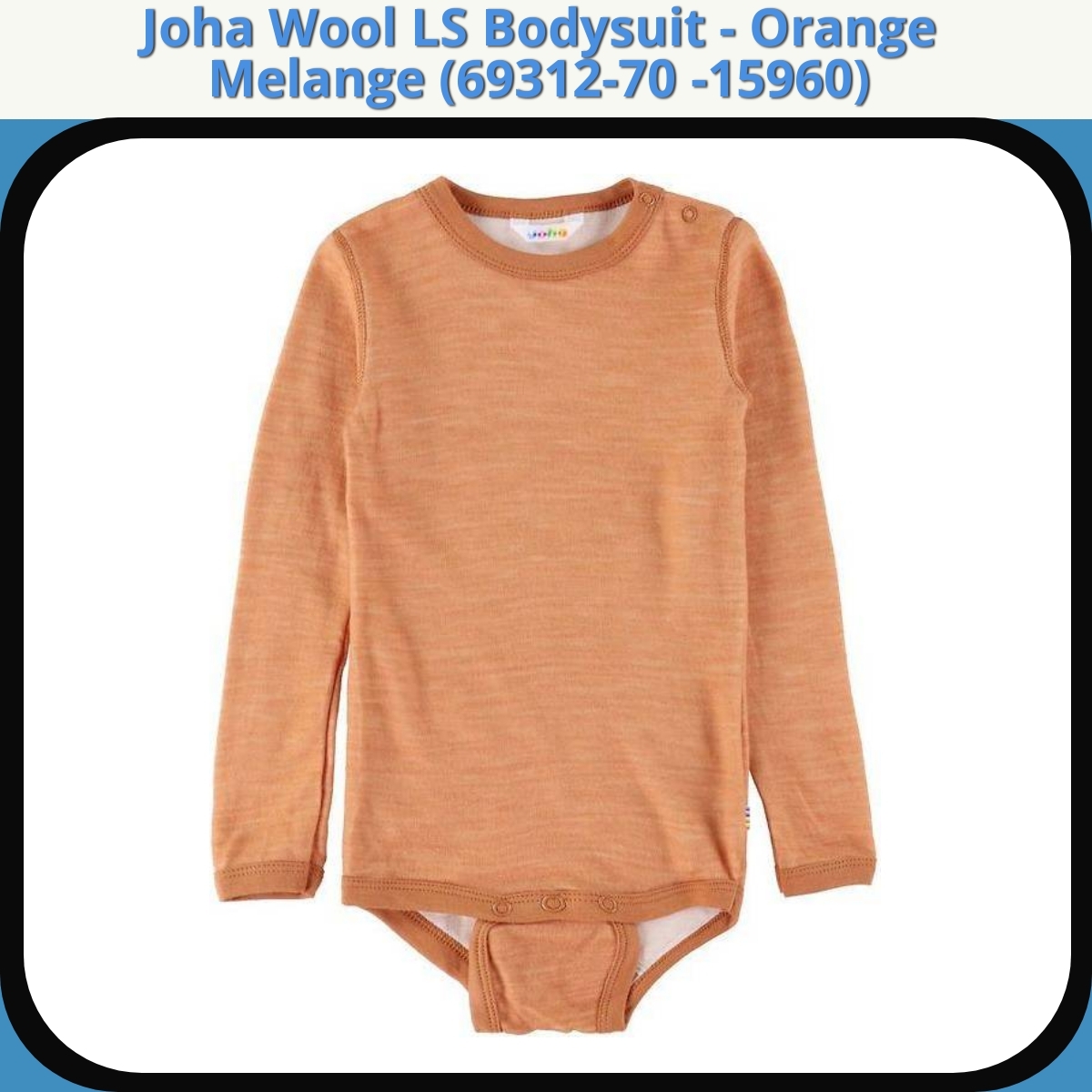 Anmeldelse af Joha Wool LS Bodysuit - Orange Melange (69312-70 -15960)