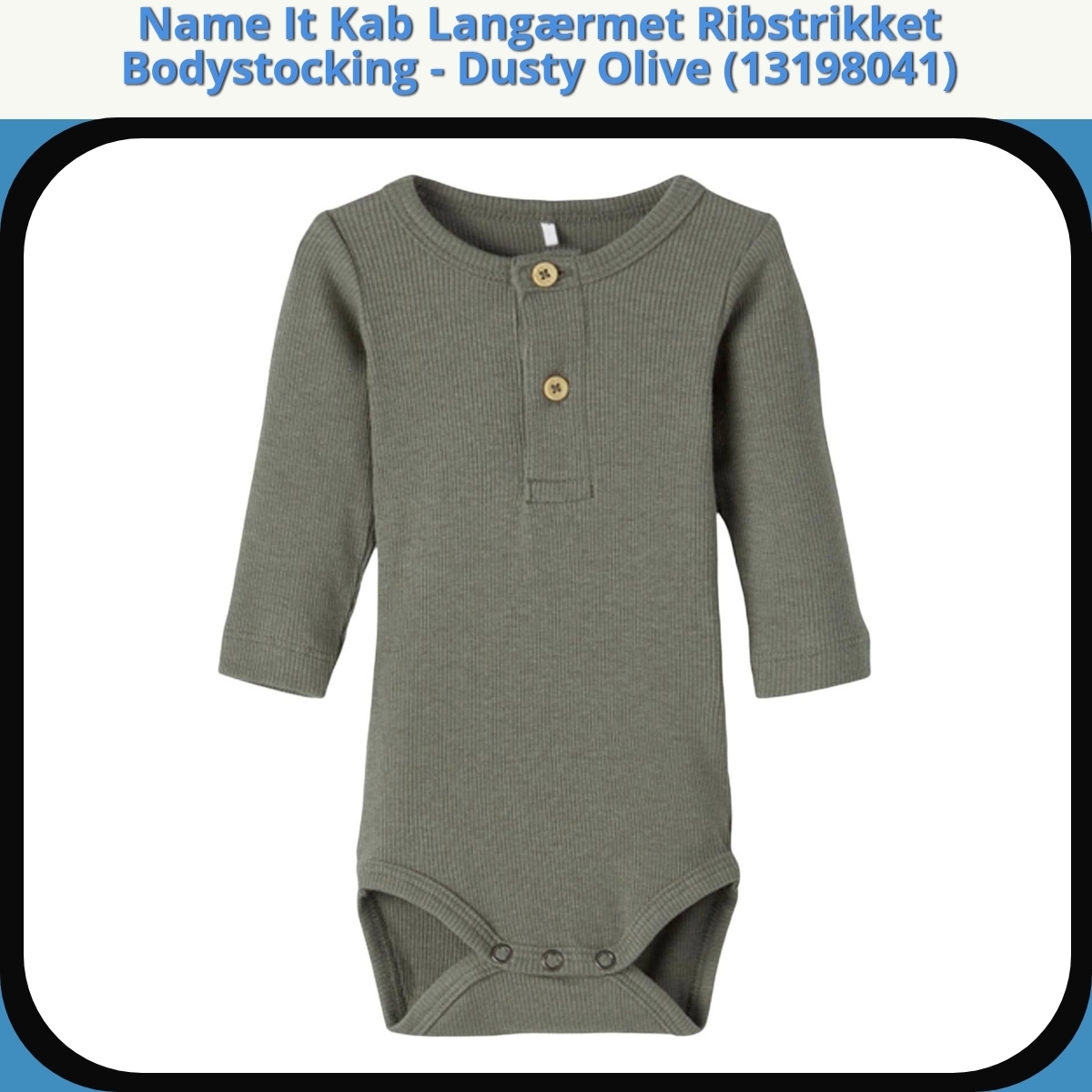 Anmeldelse af Name It Kab Langærmet Ribstrikket Bodystocking - Dusty Olive (13198041)