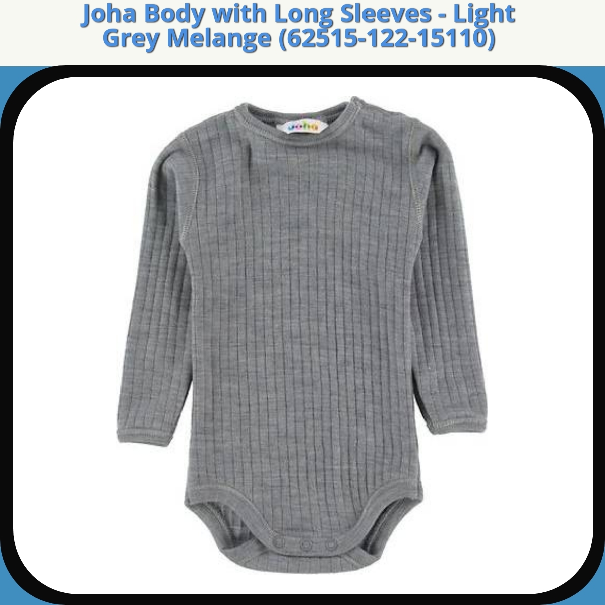 Anmeldelse af Joha Body with Long Sleeves - Light Grey Melange (62515-122-15110)