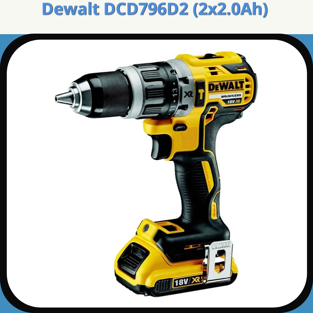 Anmeldelse af Dewalt DCD796D2 (2x2.0Ah)