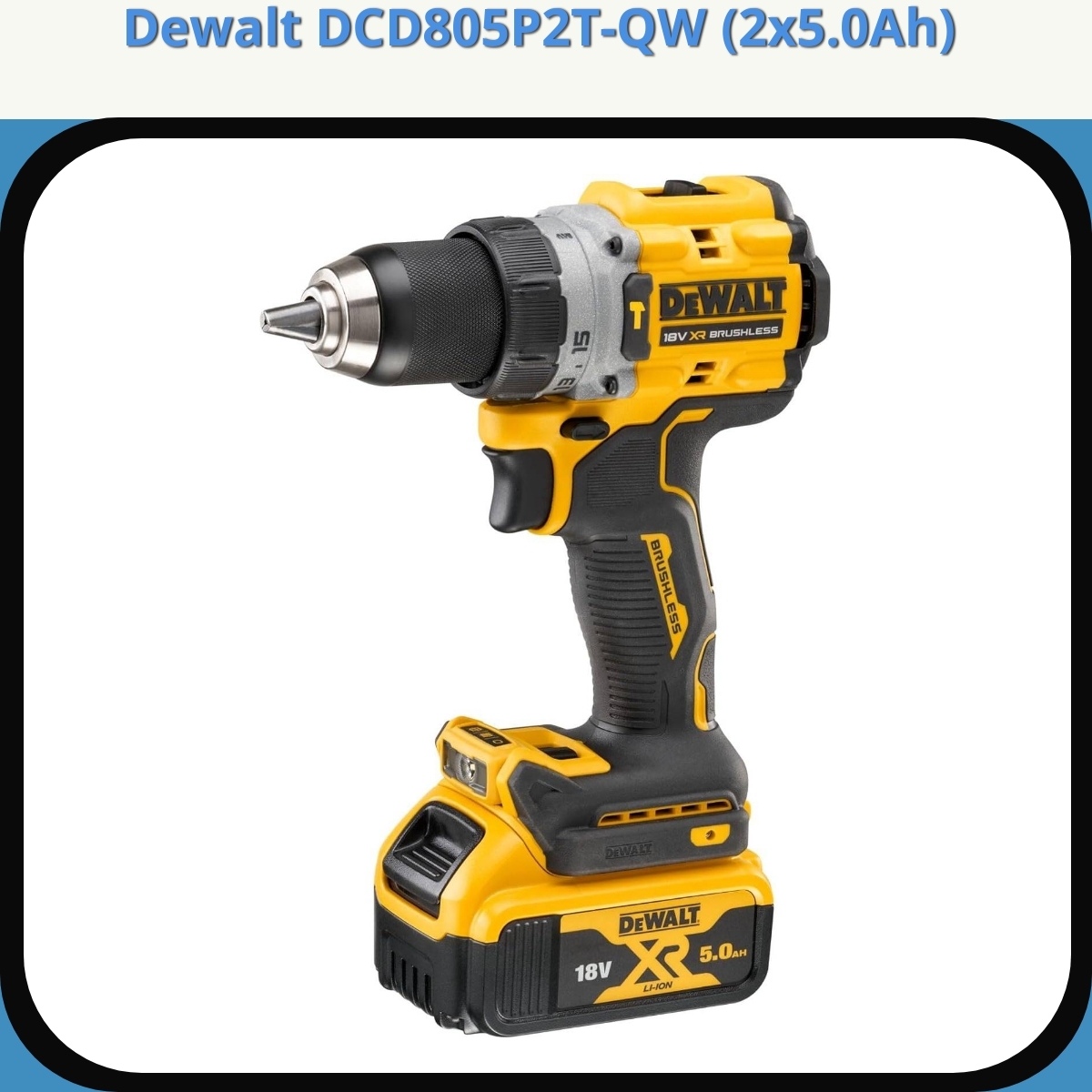 Anmeldelse af Dewalt ‎DCD805P2T-QW (2x5.0Ah)