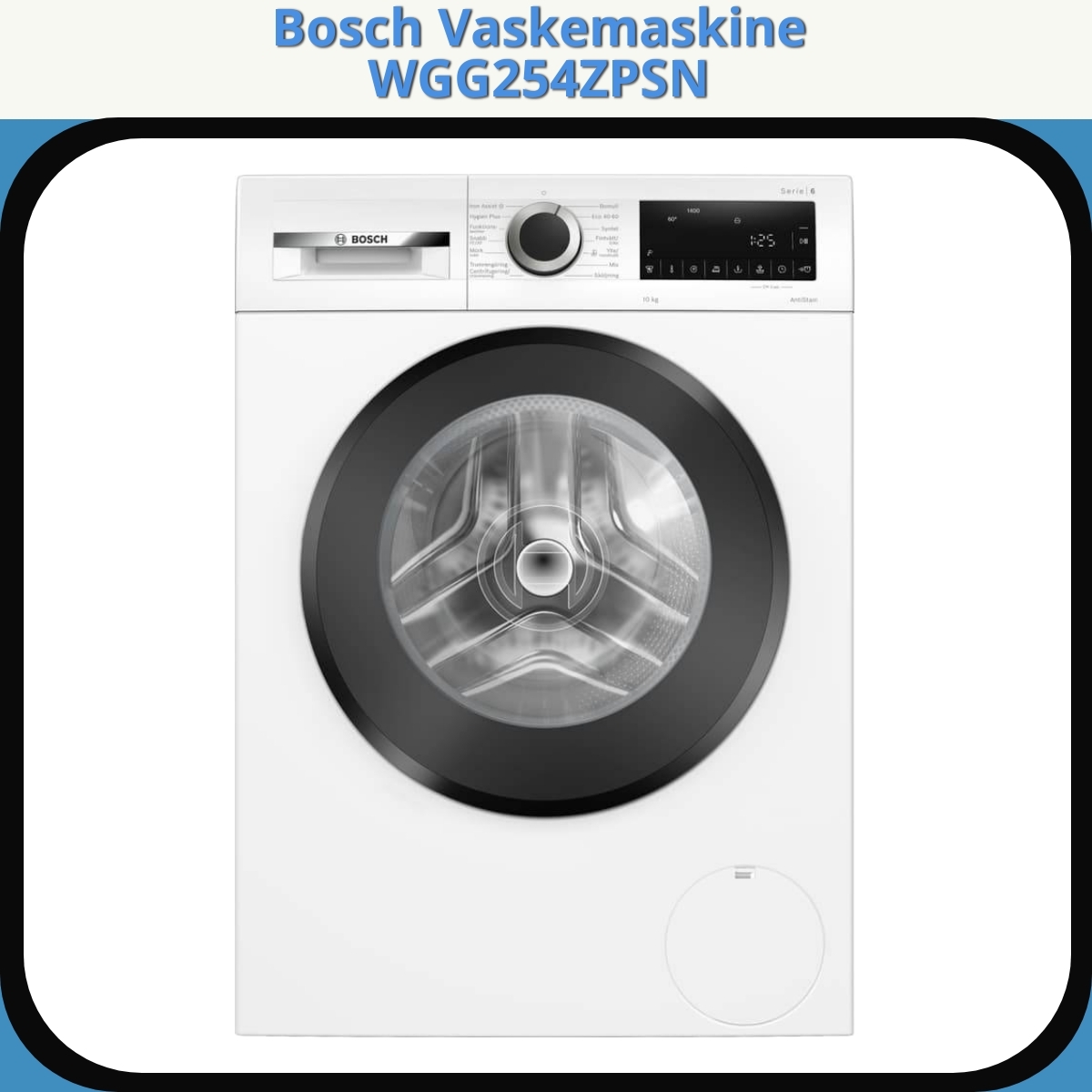 Anmeldelse af Bosch Vaskemaskine WGG254ZPSN