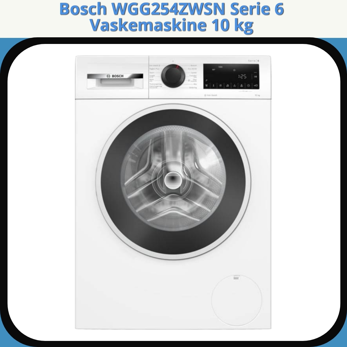 Anmeldelse af Bosch WGG254ZWSN Serie 6 Vaskemaskine 10 kg