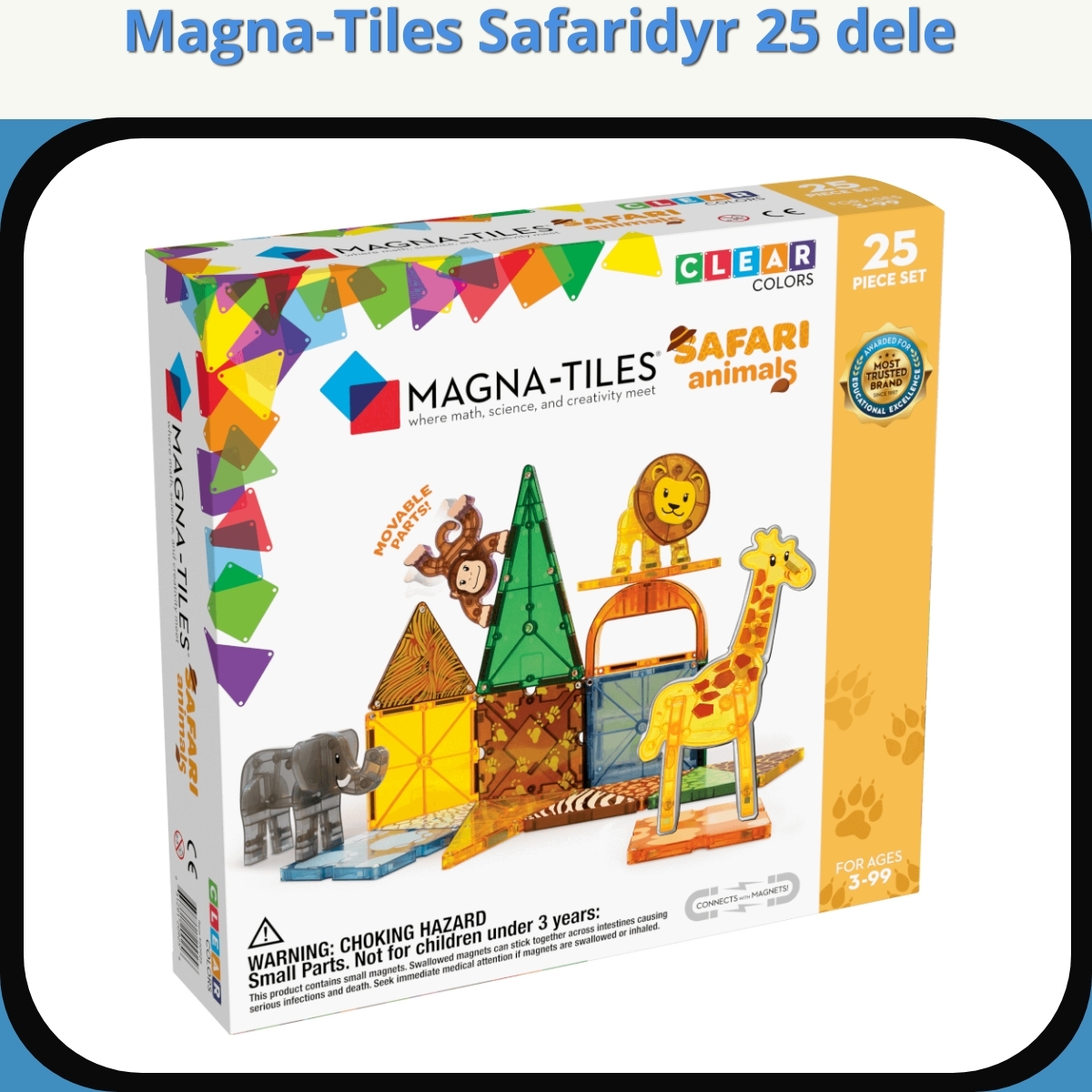 Anmeldelse af Magna-Tiles Safaridyr 25 dele