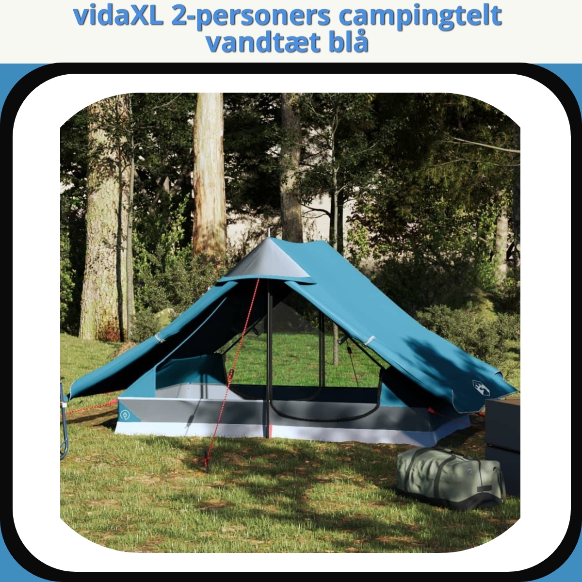 Anmeldelse af vidaXL 2-personers campingtelt vandtæt blå