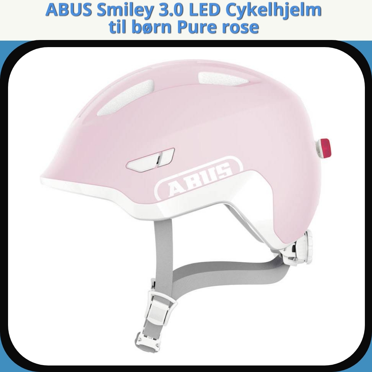 Anmeldelse af ABUS Smiley 3.0 LED Cykelhjelm til børn Pure rose