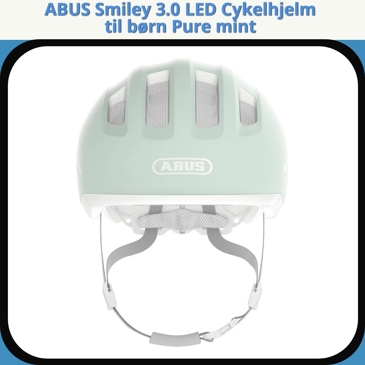 Anmeldelse af ABUS Smiley 3.0 LED Cykelhjelm til børn Pure mint