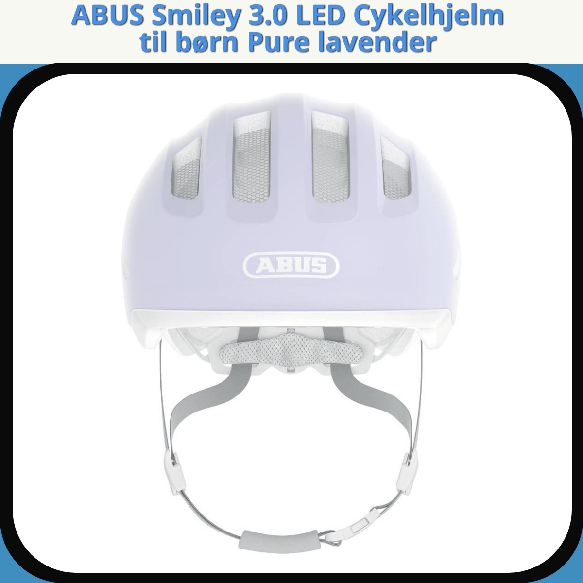 Anmeldelse af ABUS Smiley 3.0 LED Cykelhjelm til børn Pure lavender