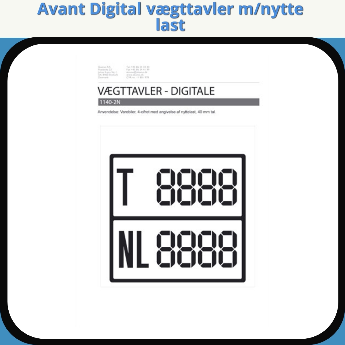 Anmeldelse af Avant Digital vægttavler m/nytte last