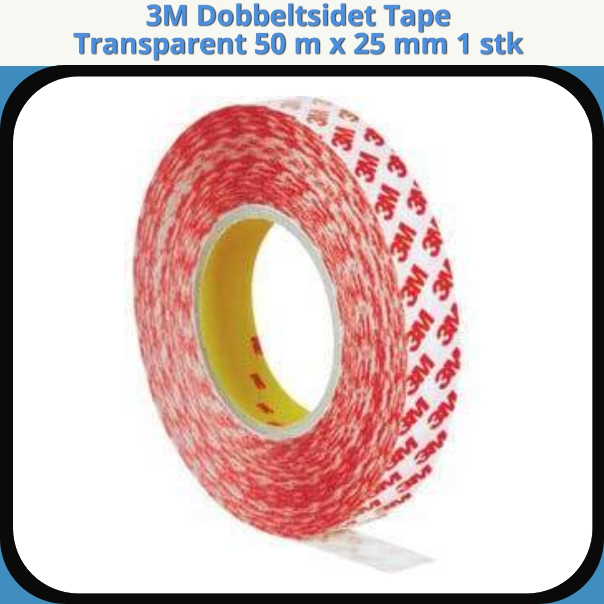 Anmeldelse af 3M Dobbeltsidet Tape Transparent 50 m x 25 mm 1 stk