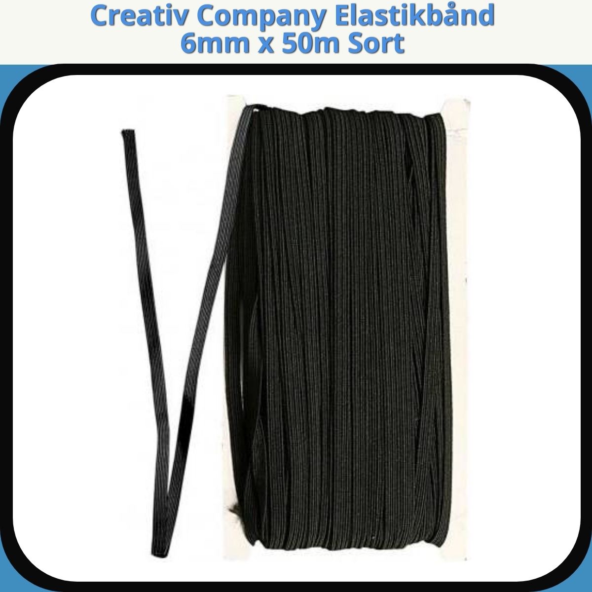 Anmeldelse af Creativ Company Elastikbånd 6mm x 50m Sort