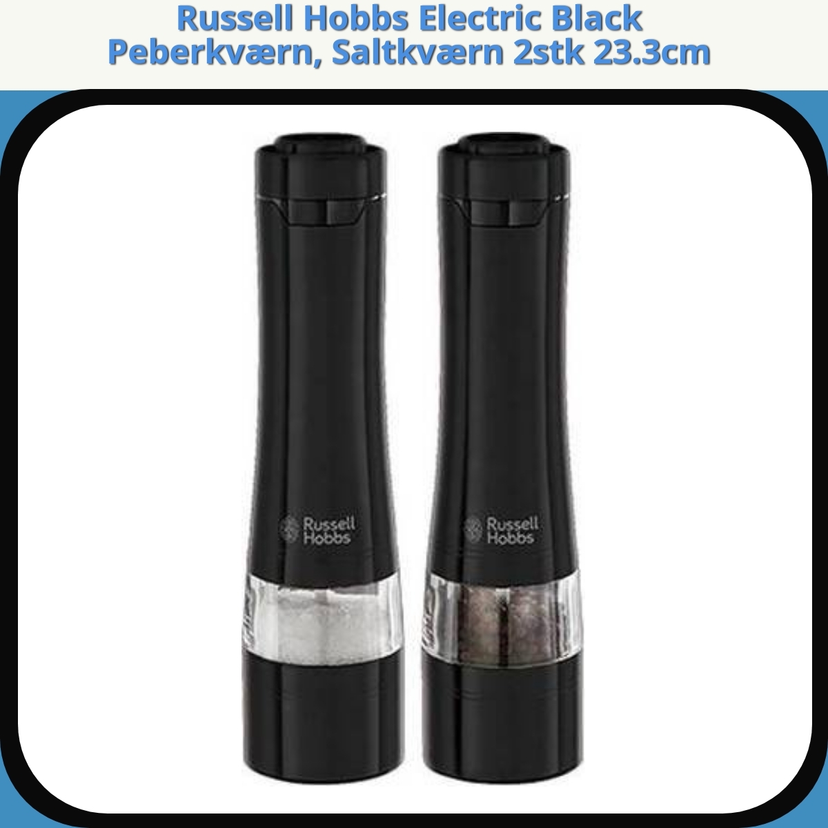 Anmeldelse af Russell Hobbs Electric Black Peberkværn, Saltkværn 2stk 23.3cm