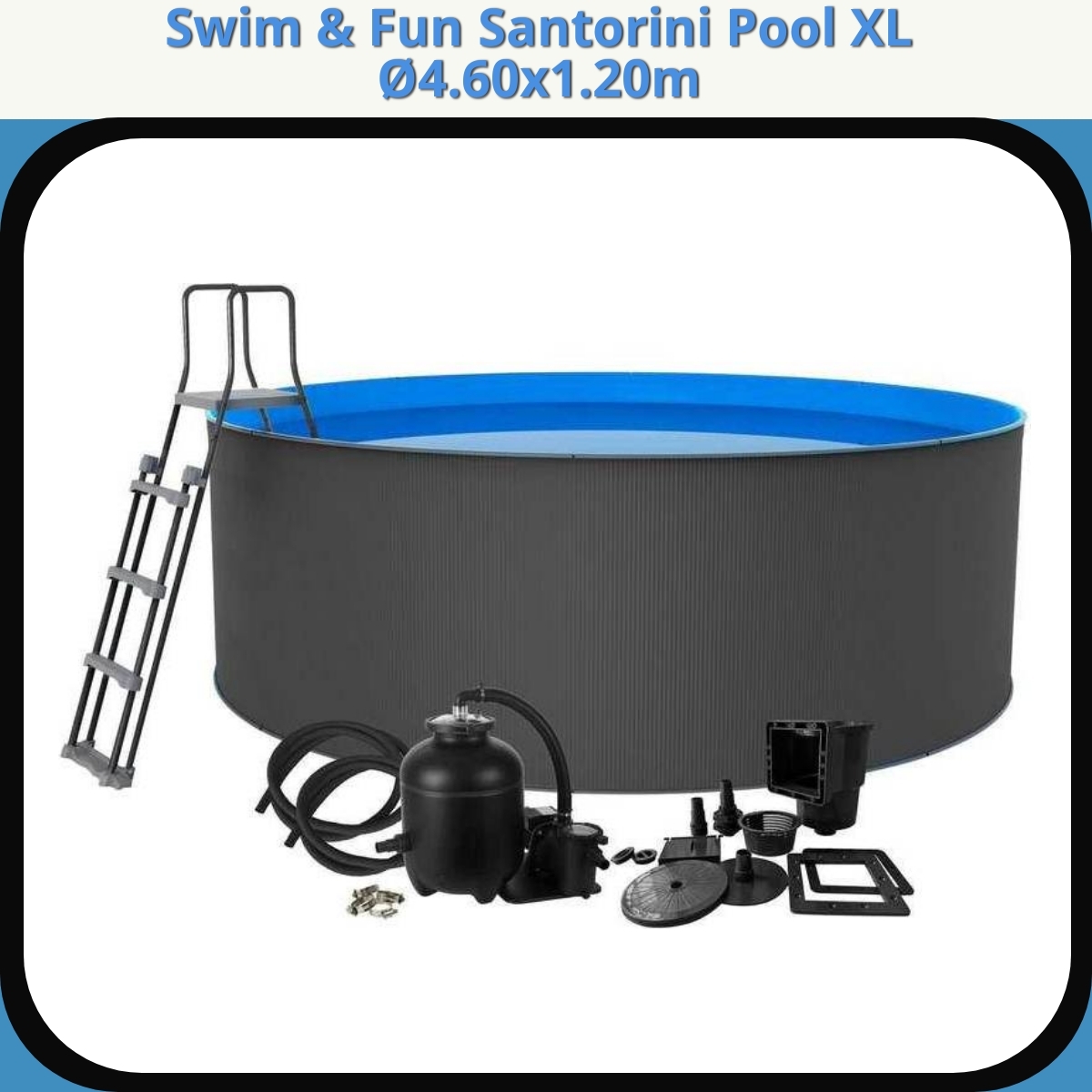 Anmeldelse af Swim & Fun Santorini Pool XL Ø4.60x1.20m