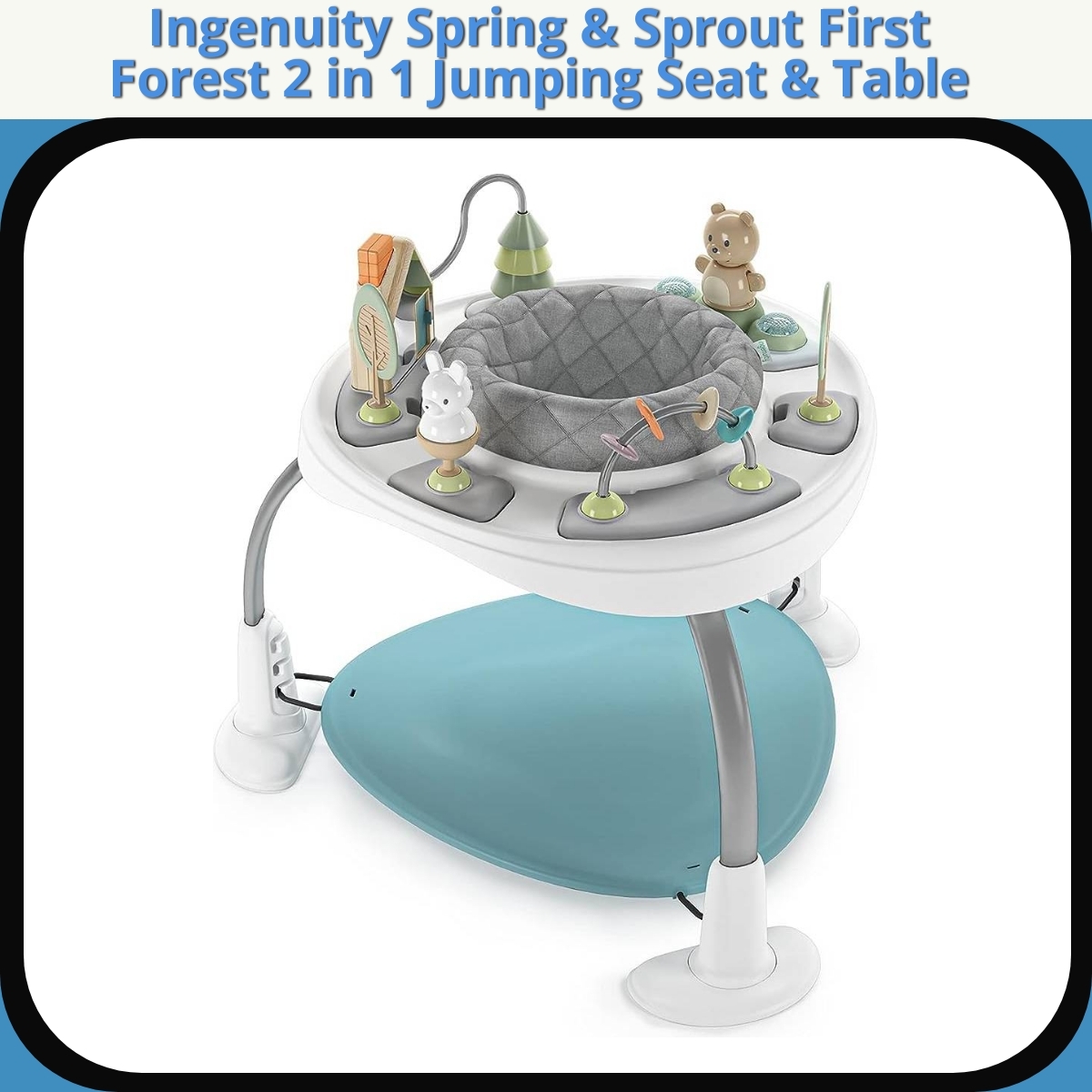 Anmeldelse af Ingenuity Spring & Sprout First Forest 2 in 1 Jumping Seat & Table