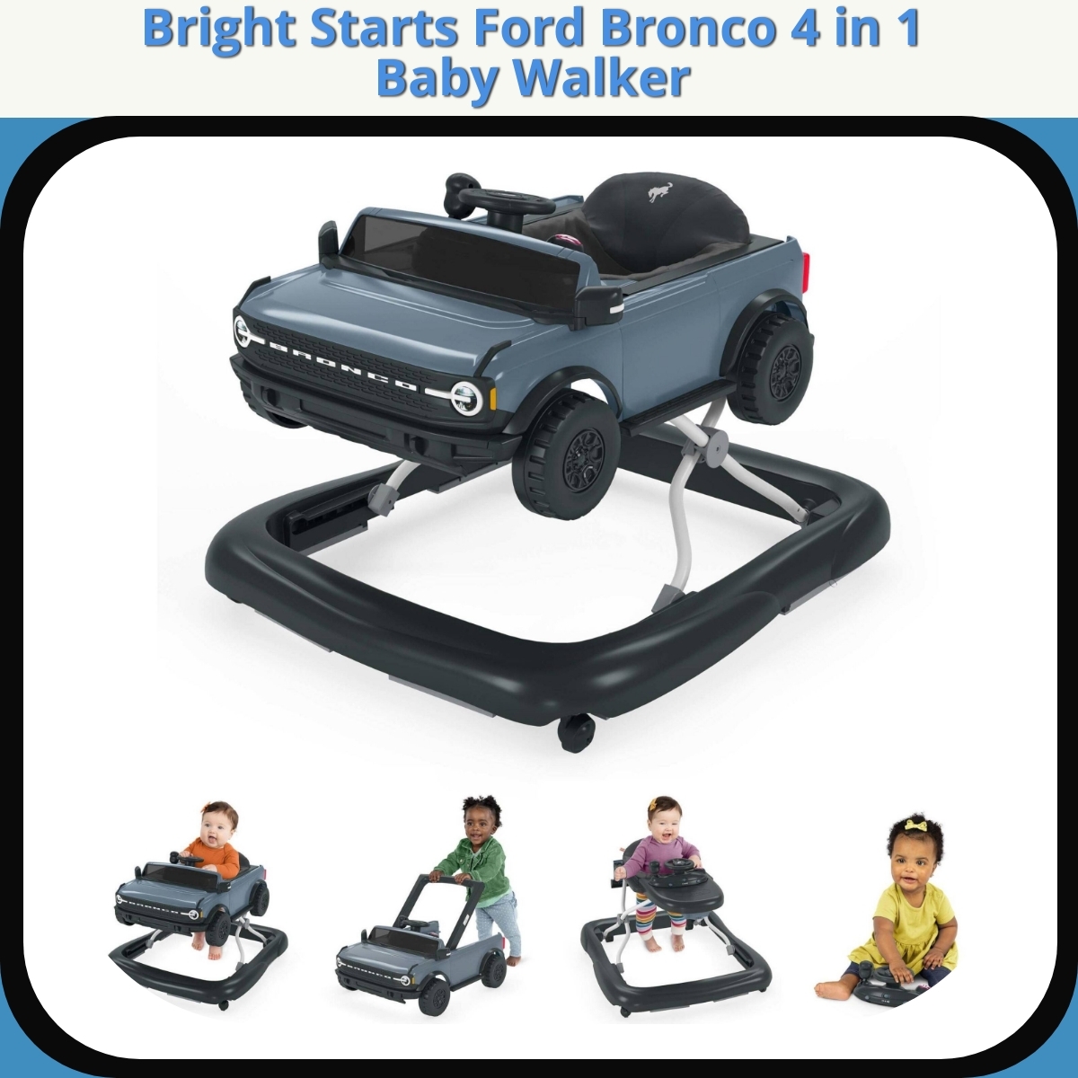 Anmeldelse af Bright Starts Ford Bronco 4 in 1 Baby Walker