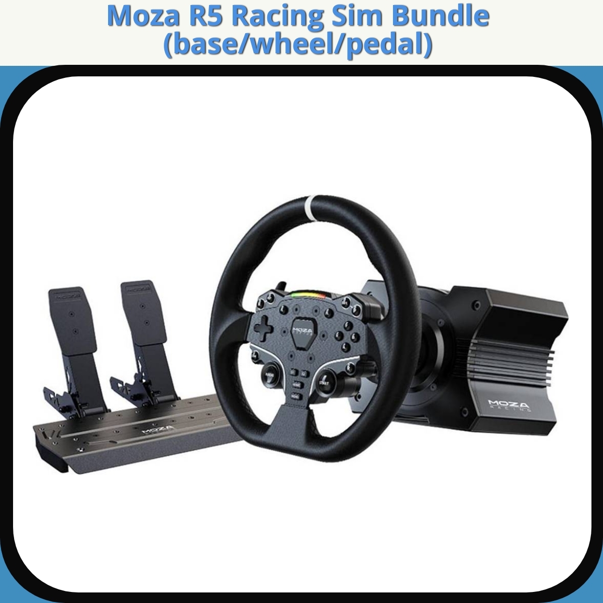 Anmeldelse af Moza R5 Racing Sim Bundle (base/wheel/pedal)