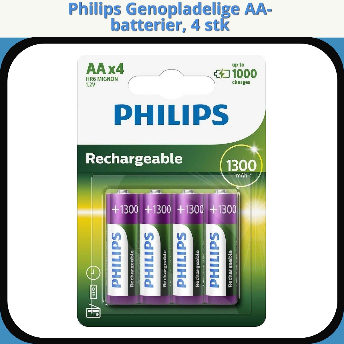 Anmeldelse af Philips Genopladelige AA-batterier, 4 stk