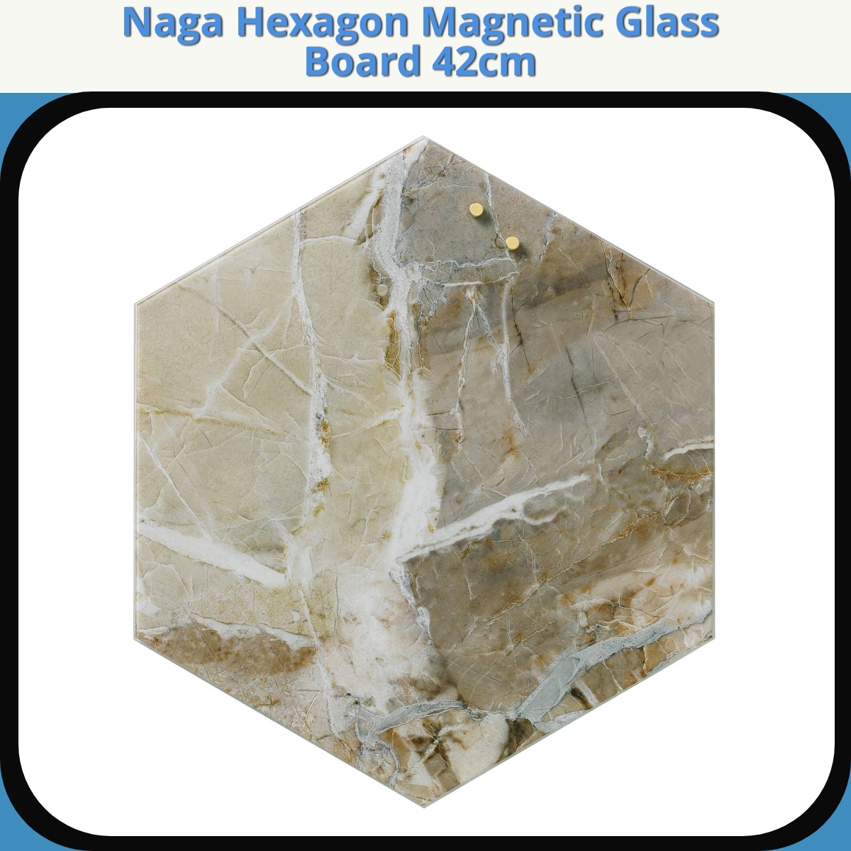 Anmeldelse af Naga Hexagon Magnetic Glass Board 42cm