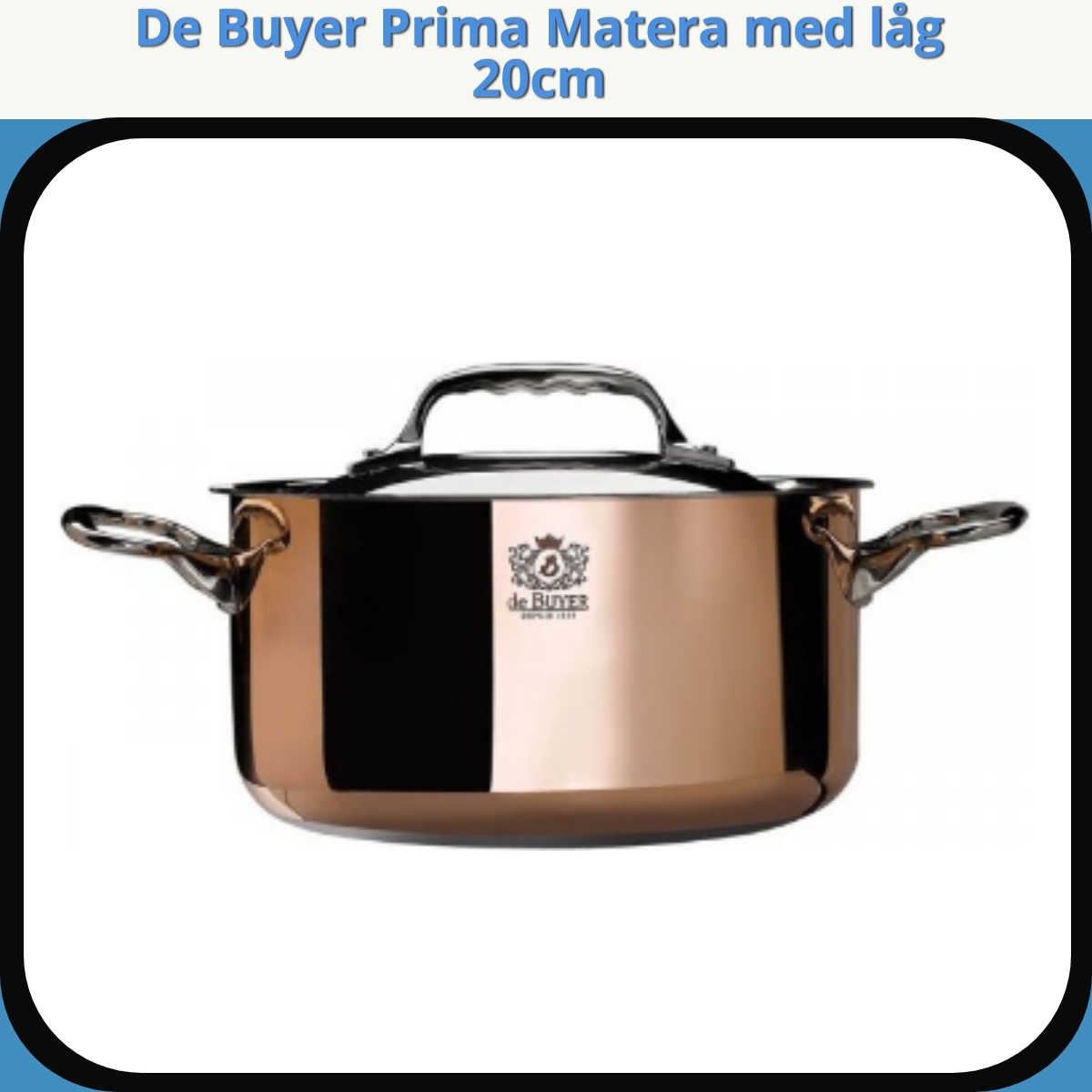 Anmeldelse af De Buyer Prima Matera med låg 20cm