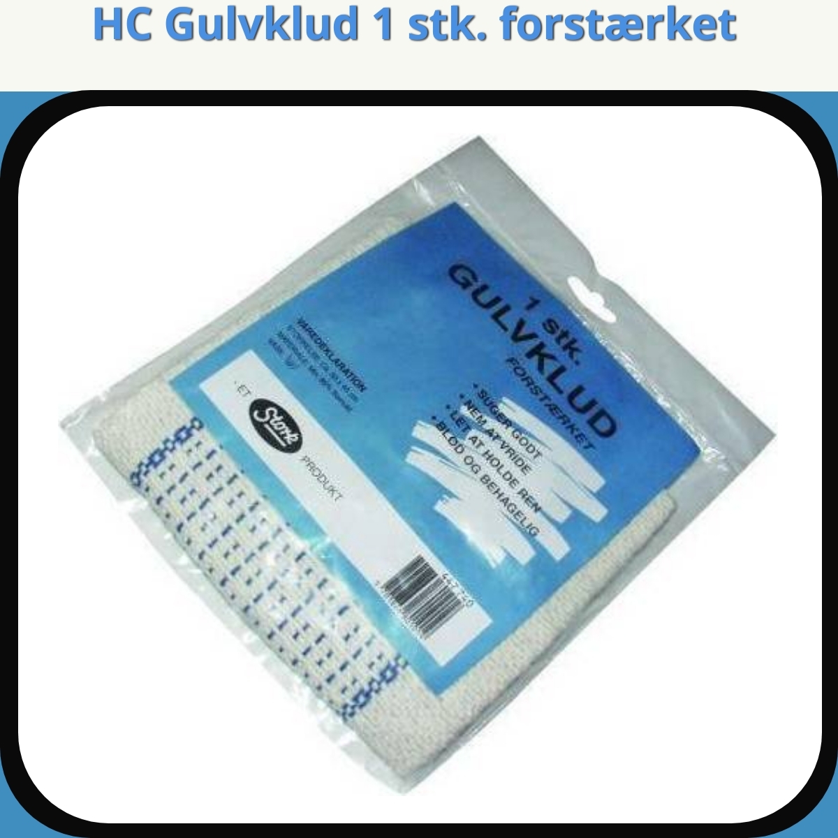 Anmeldelse af HC Gulvklud 1 stk. forstærket