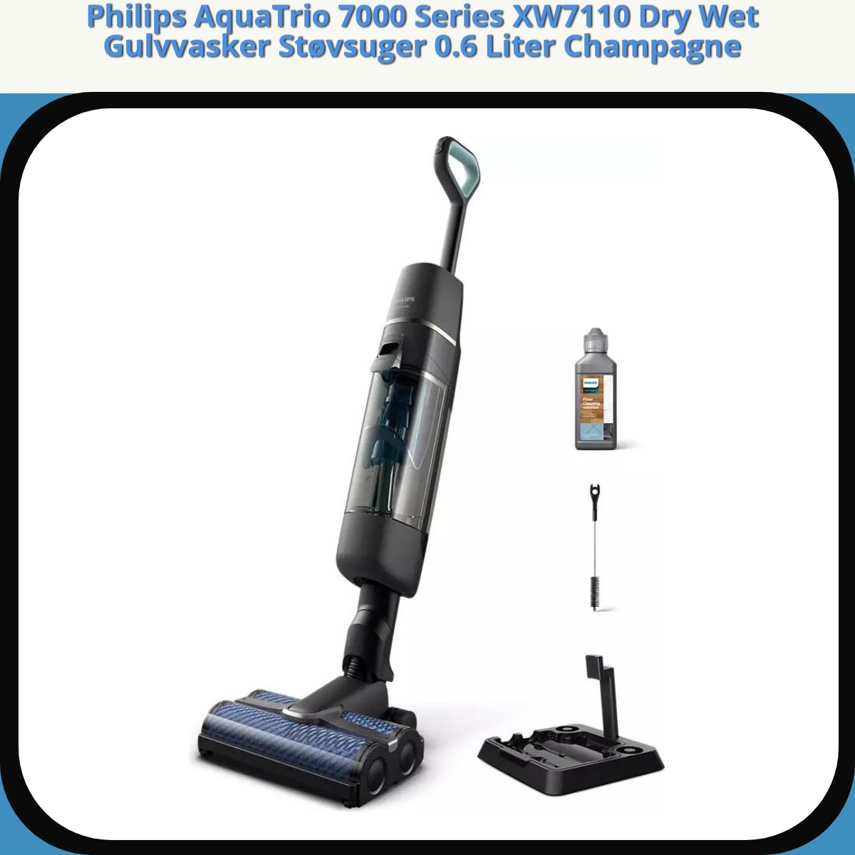 Anmeldelse af Philips AquaTrio 7000 Series XW7110 Dry Wet Gulvvasker Støvsuger 0.6 Liter Champagne