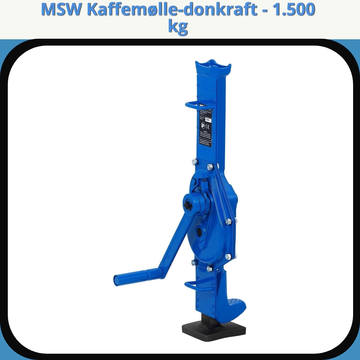 Anmeldelse af MSW Kaffemølle-donkraft - 1.500 kg