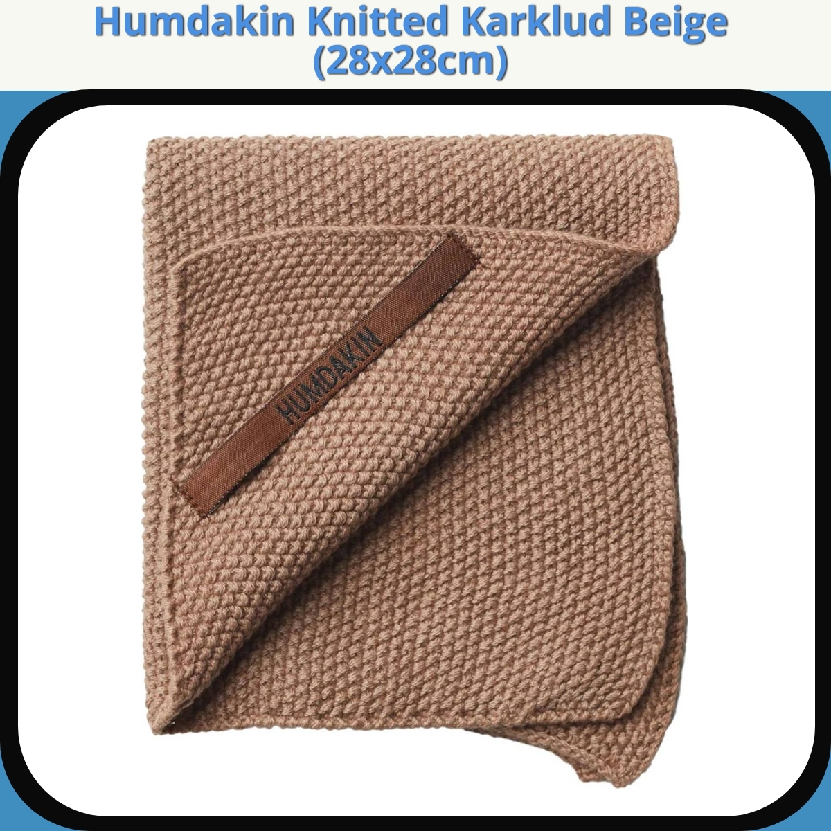 Anmeldelse af Humdakin Knitted Karklud Beige (28x28cm)